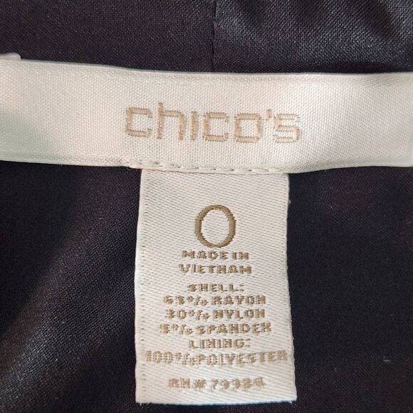 Chico's Black Knit Blazer Size Small Black Knit Open Jacket - Picture 7 of 8